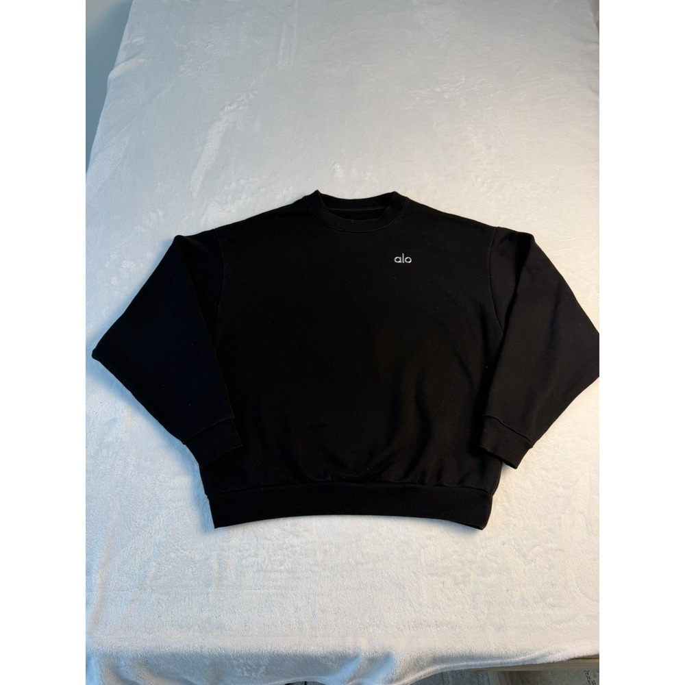 Alo Accolade Crew Neck Pullover Black Size S No Size Tag